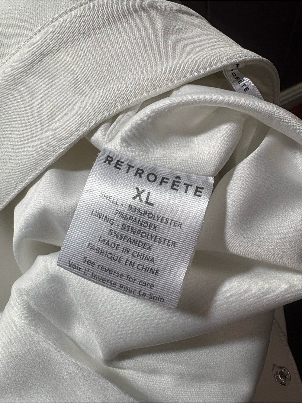 RETROFÊTE Antonia White Wide-Leg Suit Pants - Picture 7 of 8